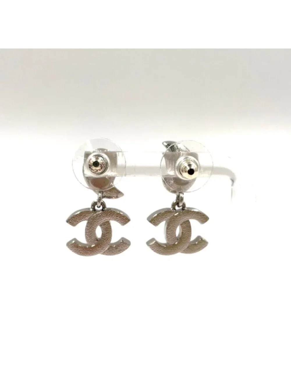 Chanel CC Logo Metal Earrings